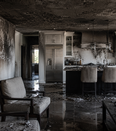 Fire damage restoration in Stuart FL with smoke cleanup, soot removal, odor control, and repair services for homes, condos, a