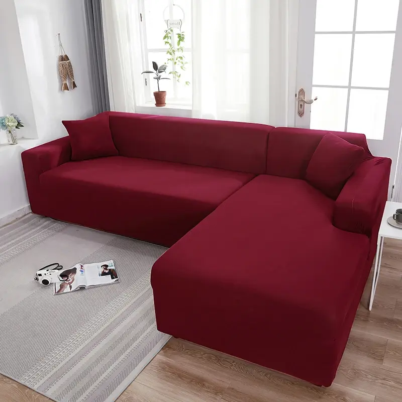 Miniatura: Grey Color Sofa Cover Stretch Elastic