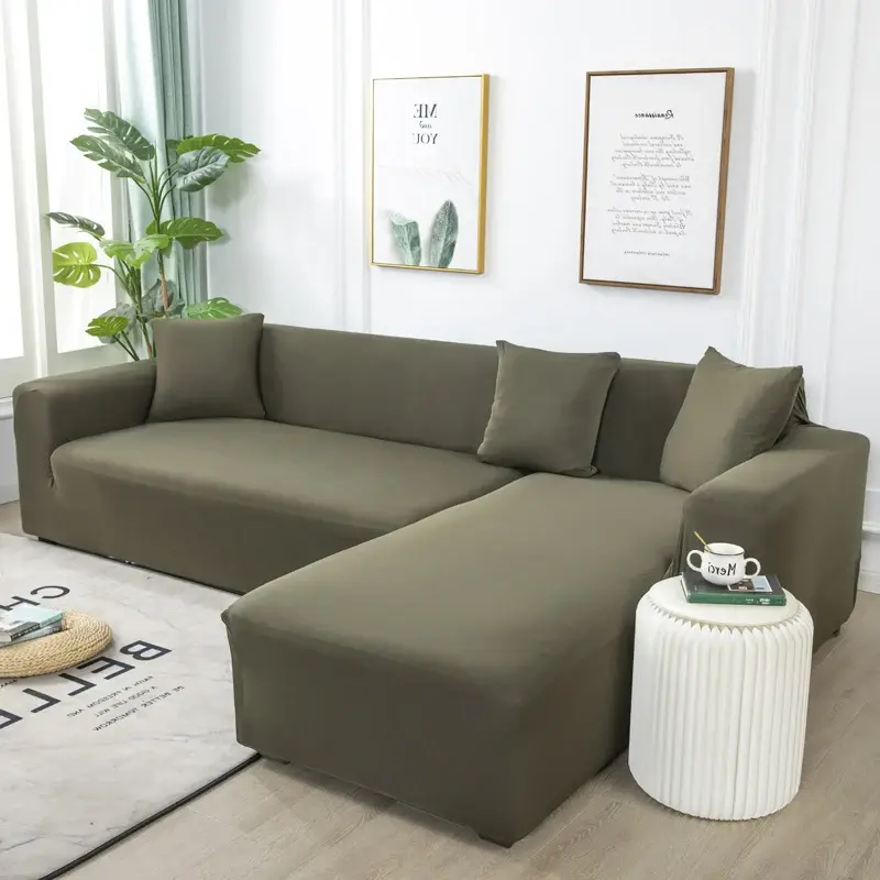 Miniatura: Grey Color Sofa Cover Stretch Elastic