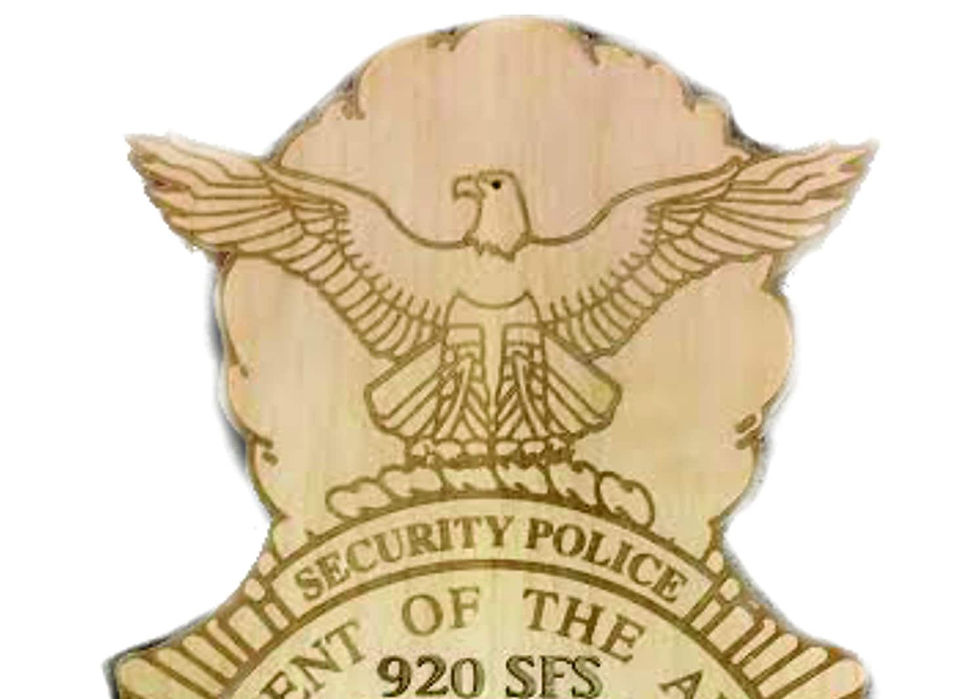 Thumbnail: Security Forces Personalized Wood Badge, Air Force Police Plaque, Military Polic