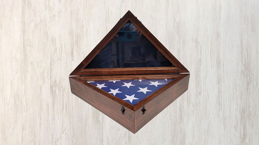 Thumbnail: Military Flag Shadow Box, Retirement Shadow Box, 3 x 5 Folded Flag Case