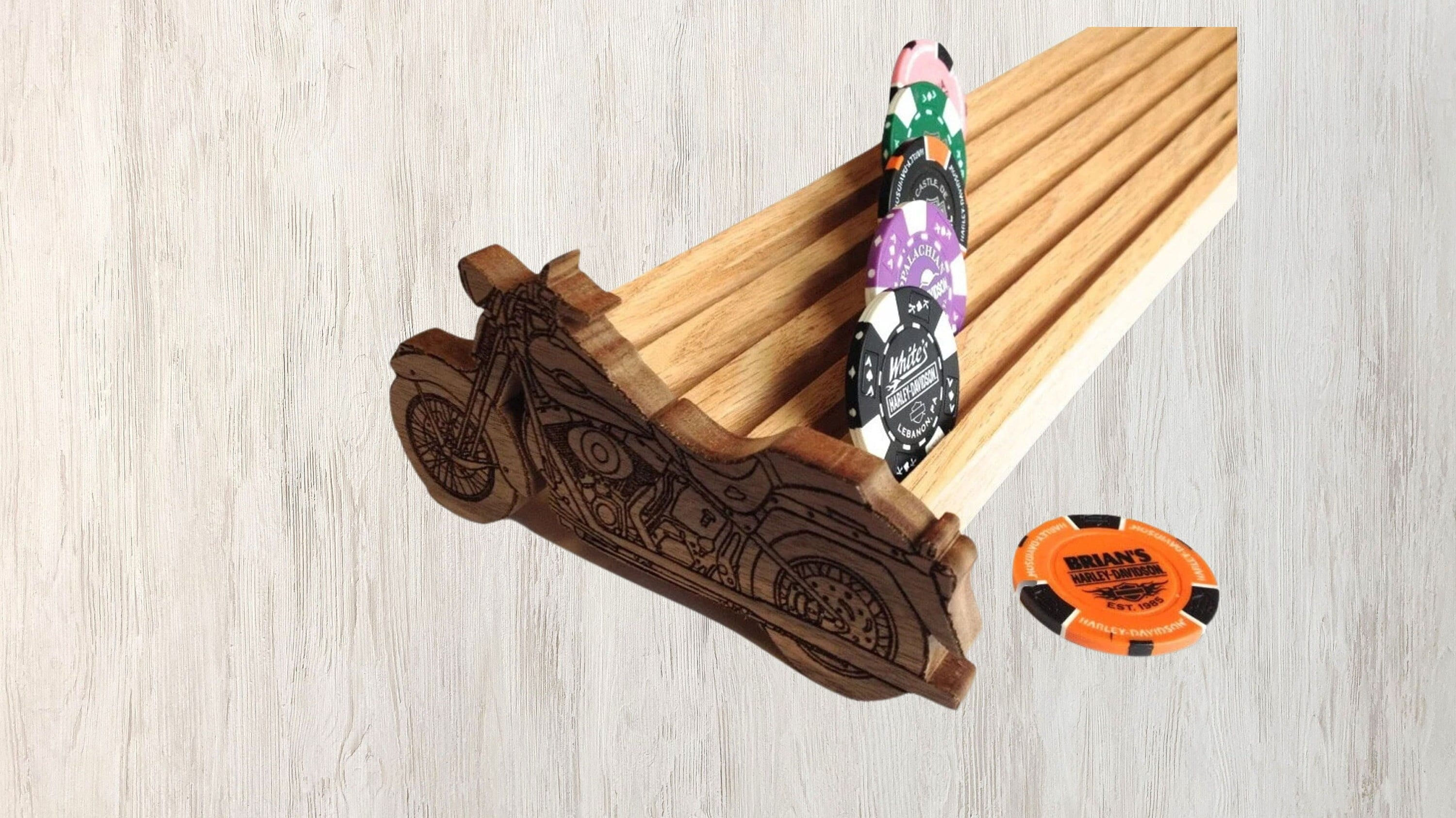 Harley Davidson Poker Chip/Challenge Coin Display