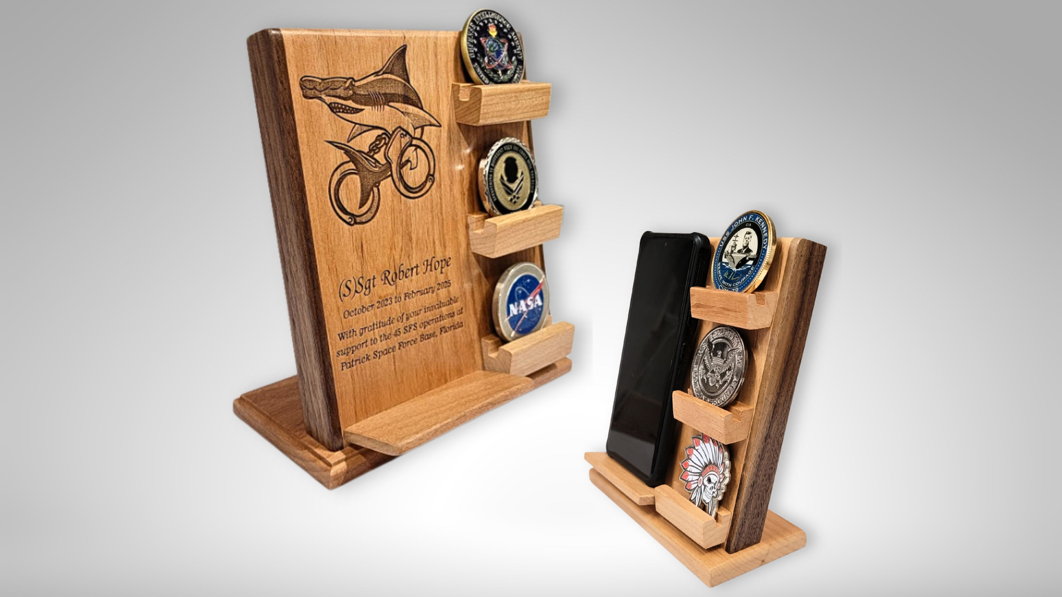 Custom Phone Holder Coin Display