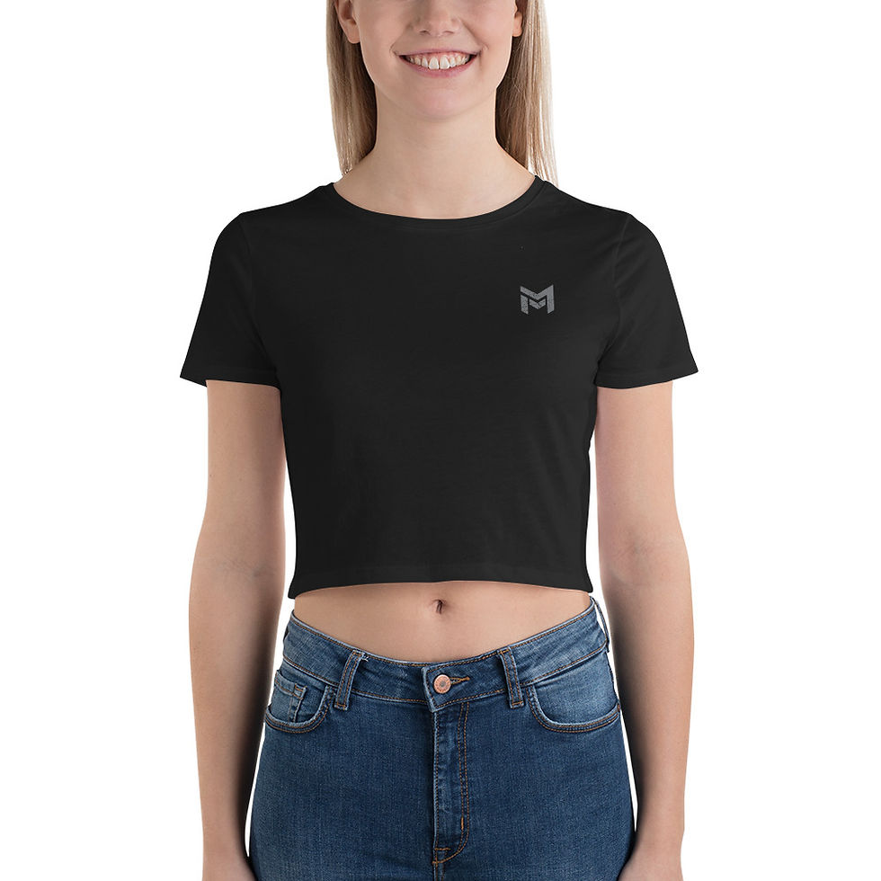 MERC Mindset - Women’s Core Crop Tee - Black/Wet Concrete