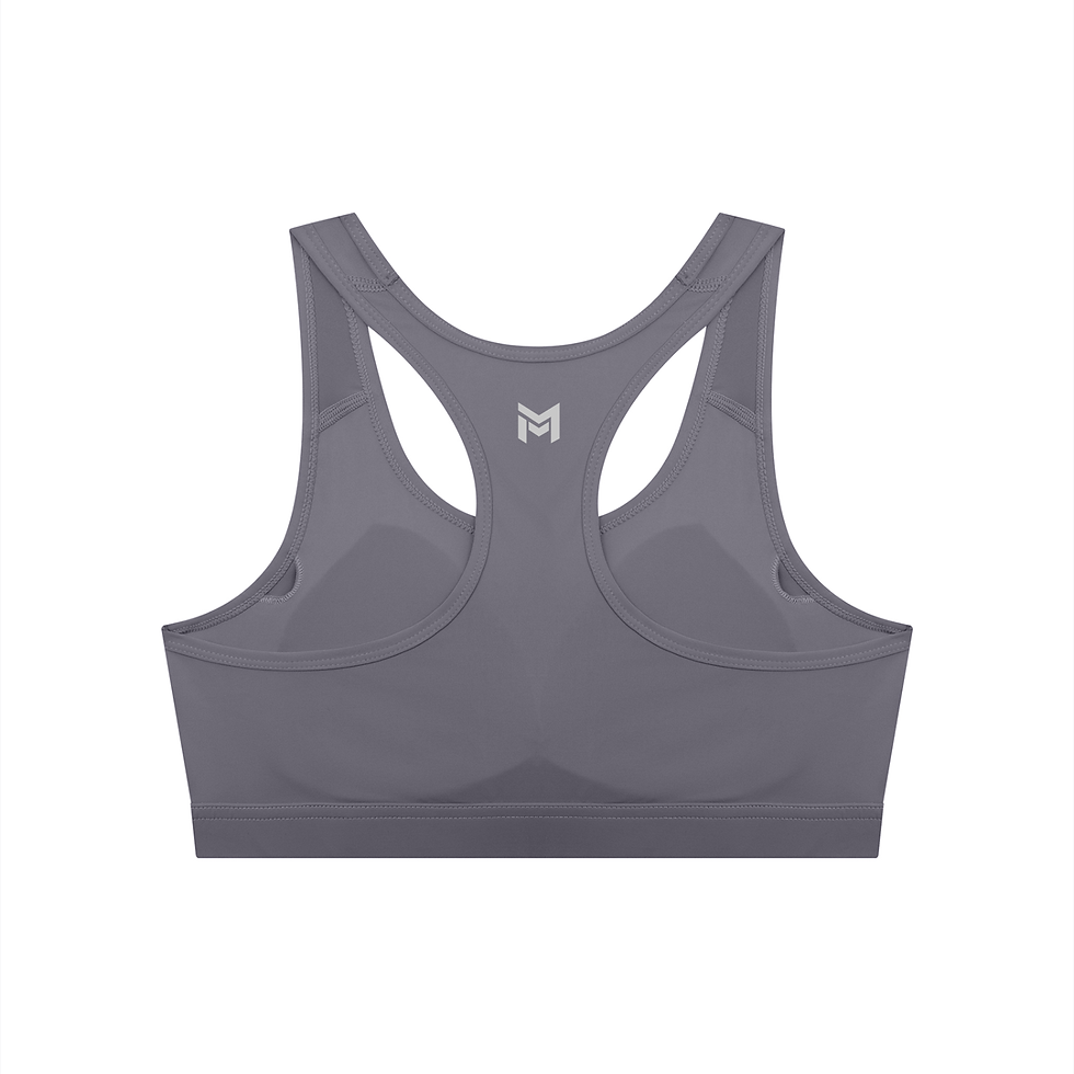 Thumbnail: MERC Mindset PRECISION Cropped Sports Bra - Concrete - Collection 1