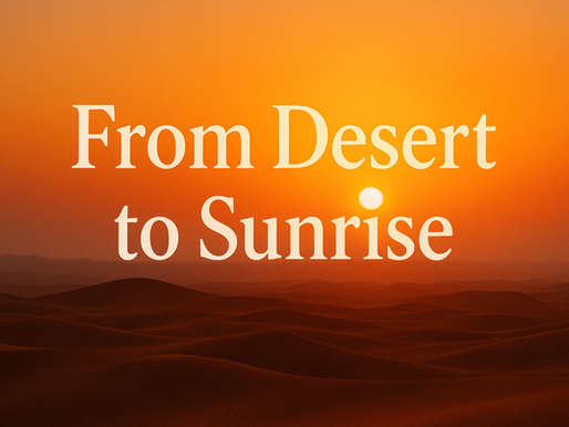 Sunrise over a desert