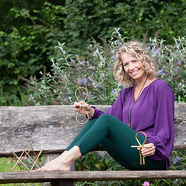 Nicole met de Ankh, lemiscaat en Merkaba
