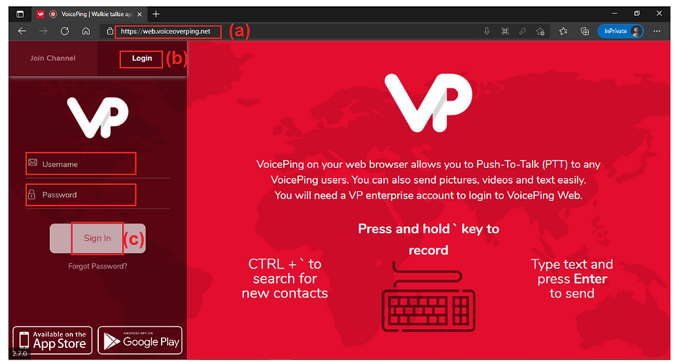 Web PTT User Guide