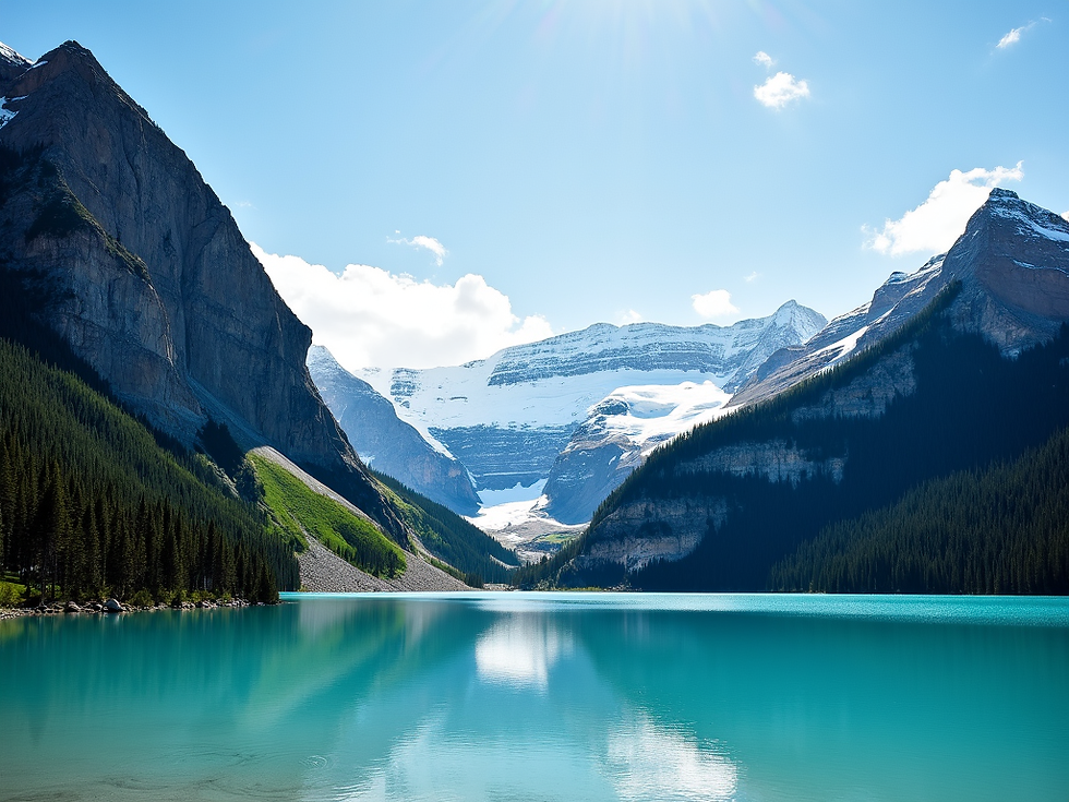 Mid morning Lake Louise and Moraine Lake