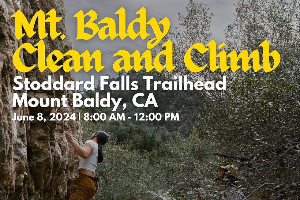 Clean and Climb: Mt Baldy's Stoddard Boulders