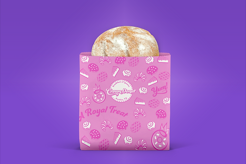 Crown Donut Patterned Sleeve