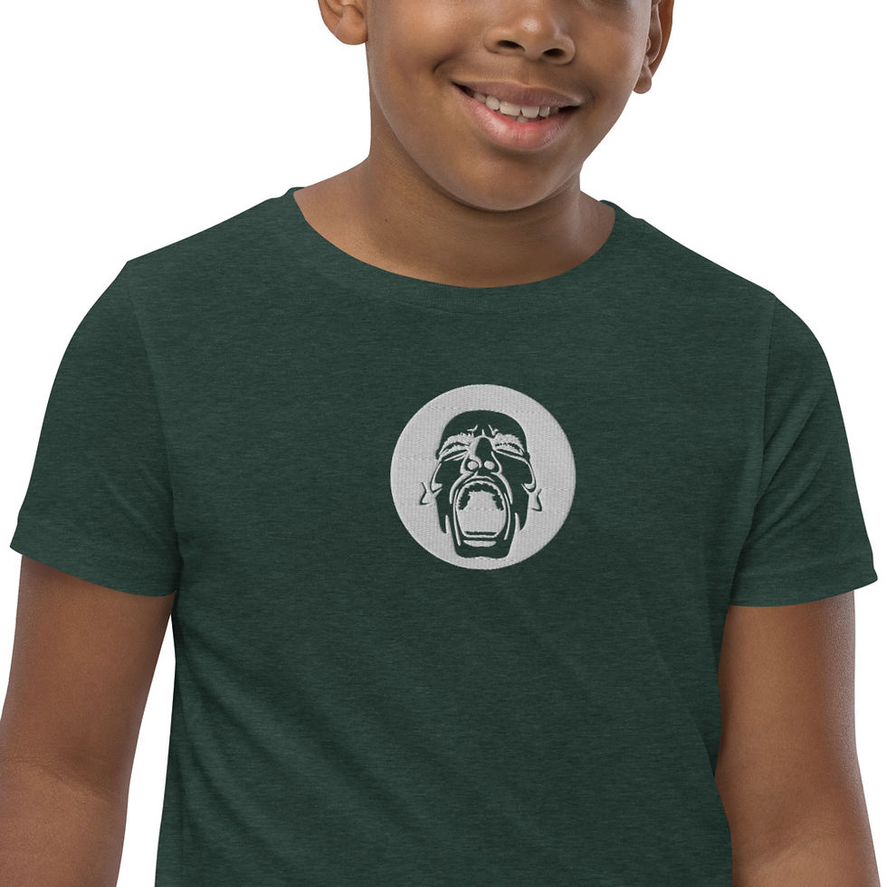 Thumbnail: Youth Head Embroided Short Sleeve T-Shirt