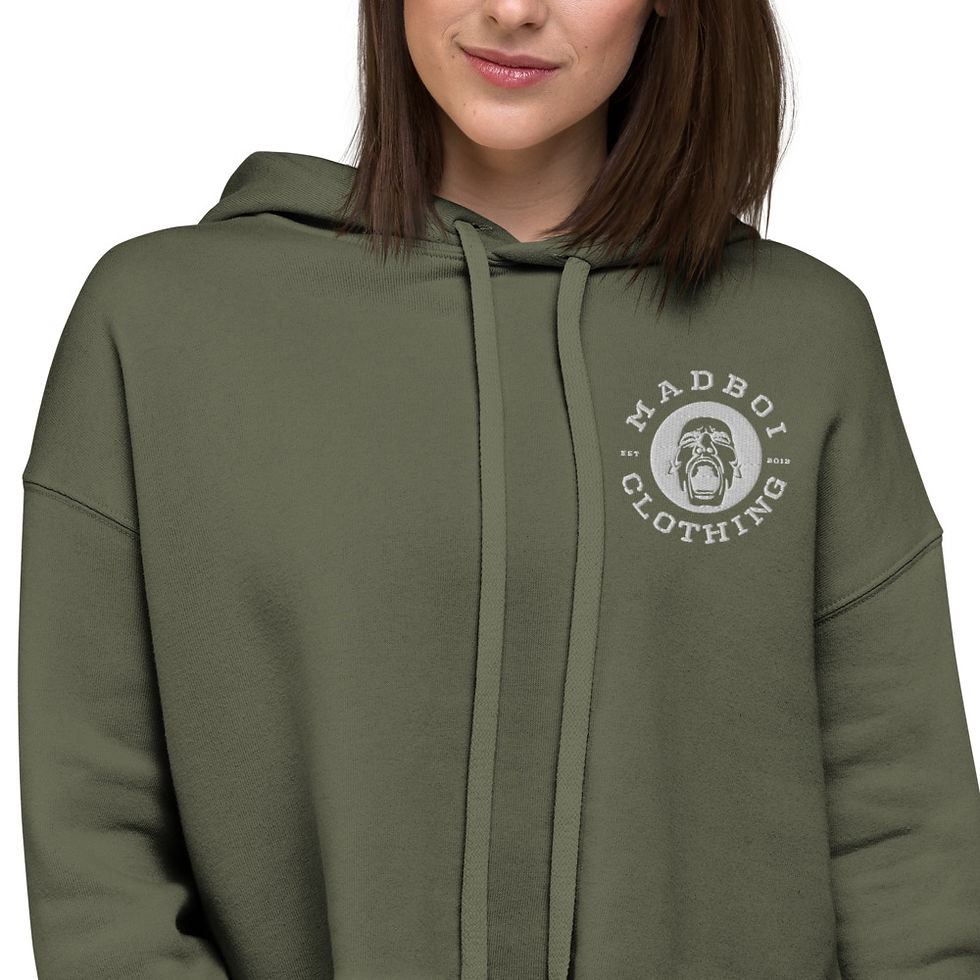 Thumbnail: Classic Embroided Crop Hoodie