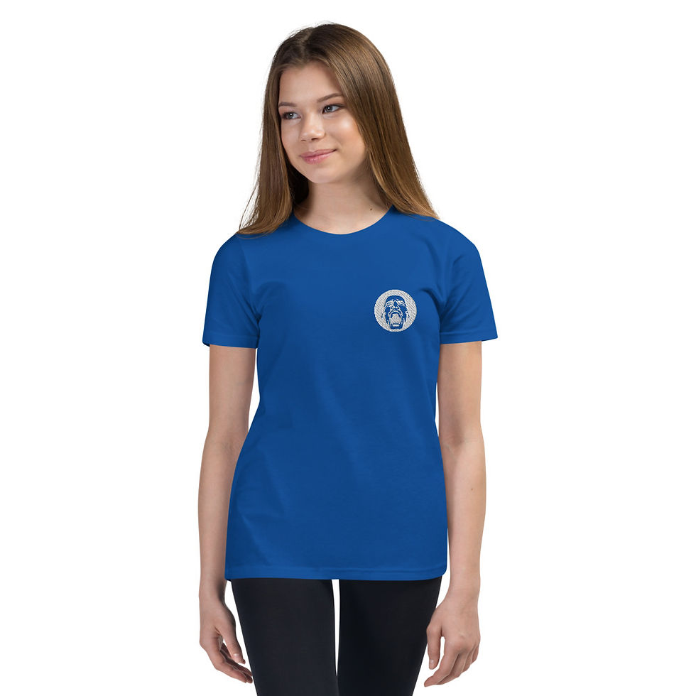 Thumbnail: Youth Head Embroided Short Sleeve T-Shirt