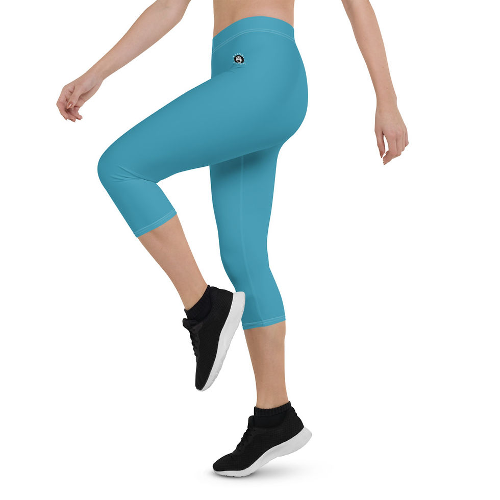 Thumbnail: MADBOI Indigo Blue Capri-C Leggings