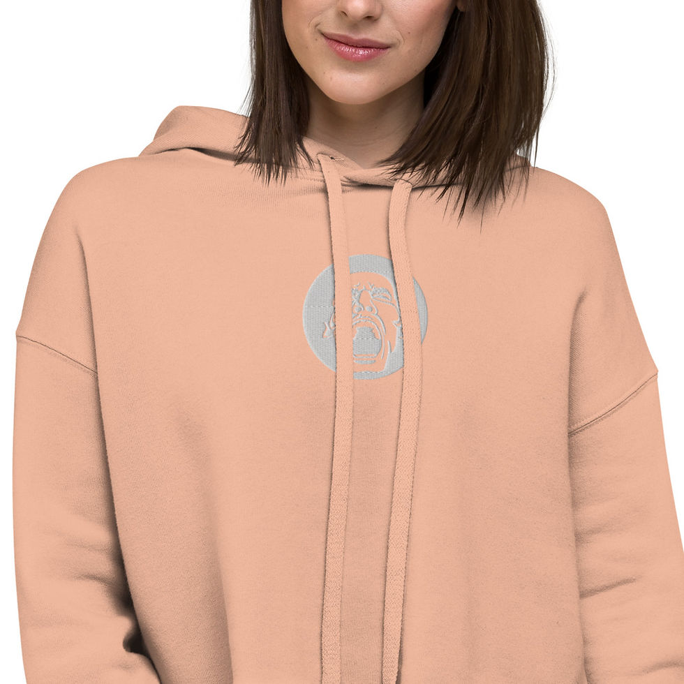 Thumbnail: Head Embroided Crop Hoodie