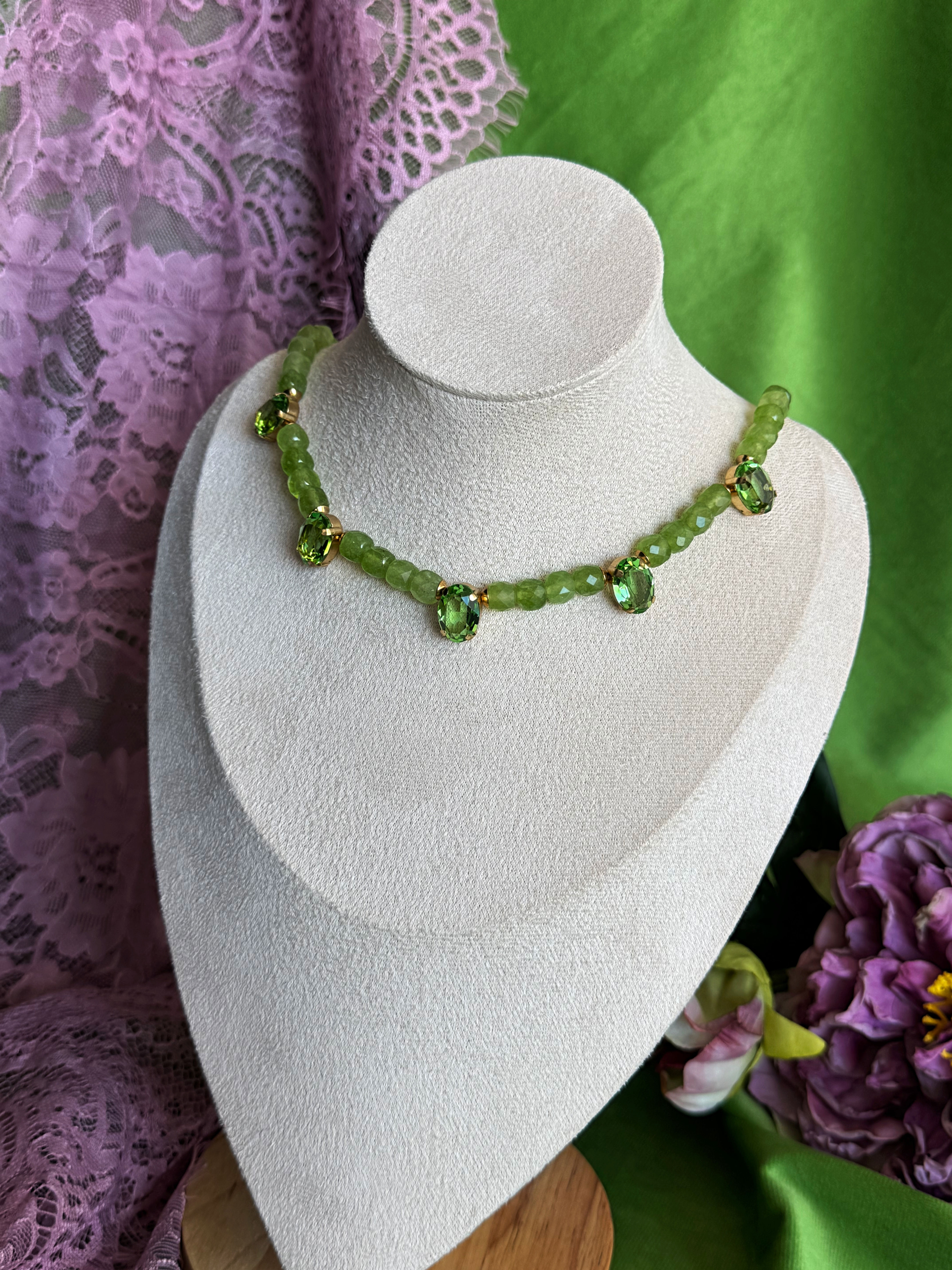 Necklace with Chalcedony