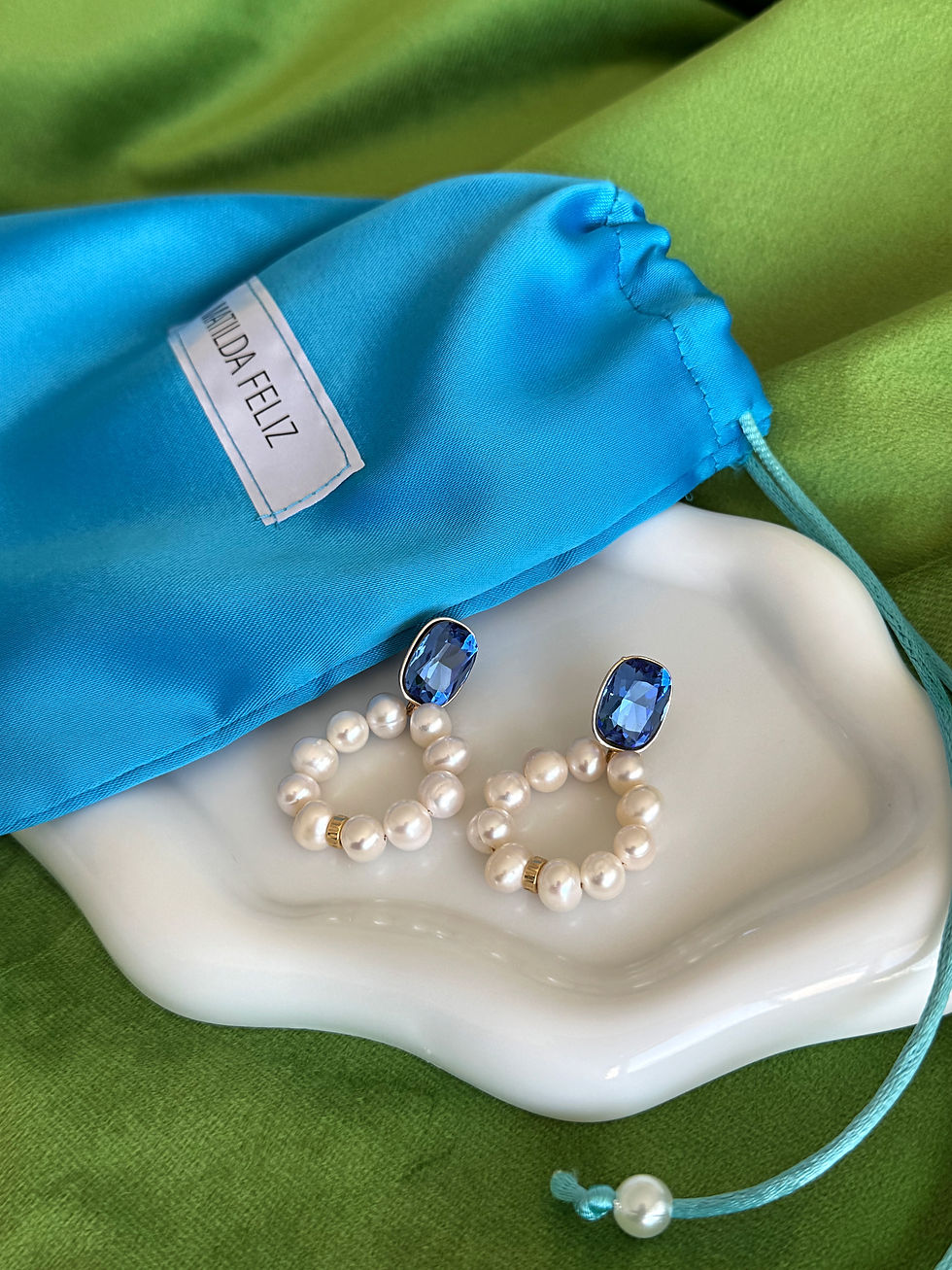 תמונה ממוזערת: Blue Crystal Earrings