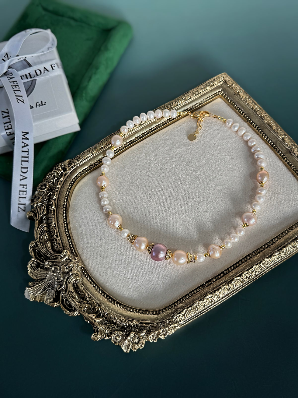 תמונה ממוזערת: Necklace with pearl “Edison”