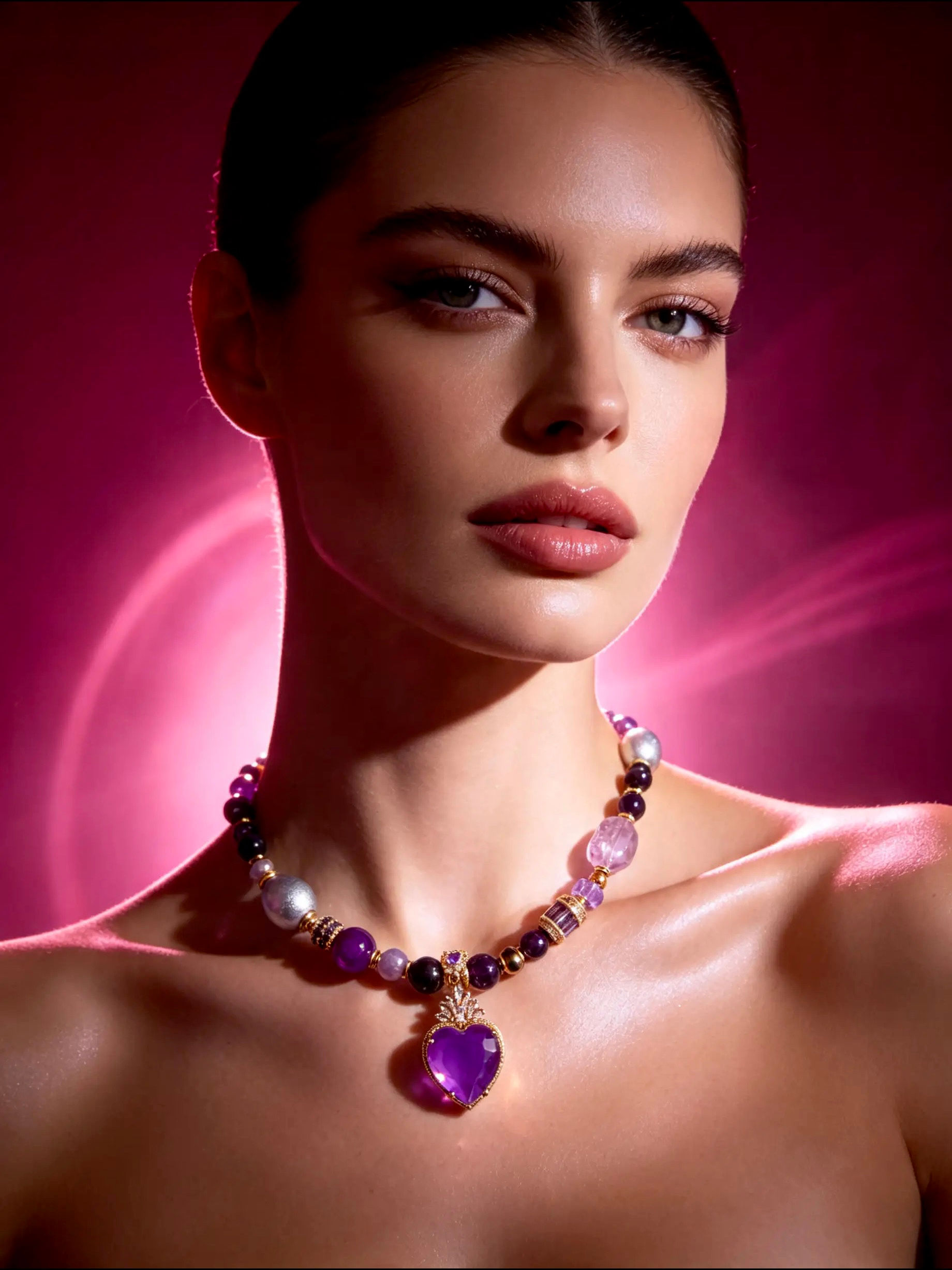 Necklace “Cœur de Violet”