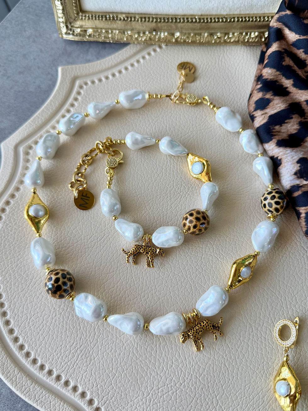 תמונה ממוזערת: Necklace “leopard royal”