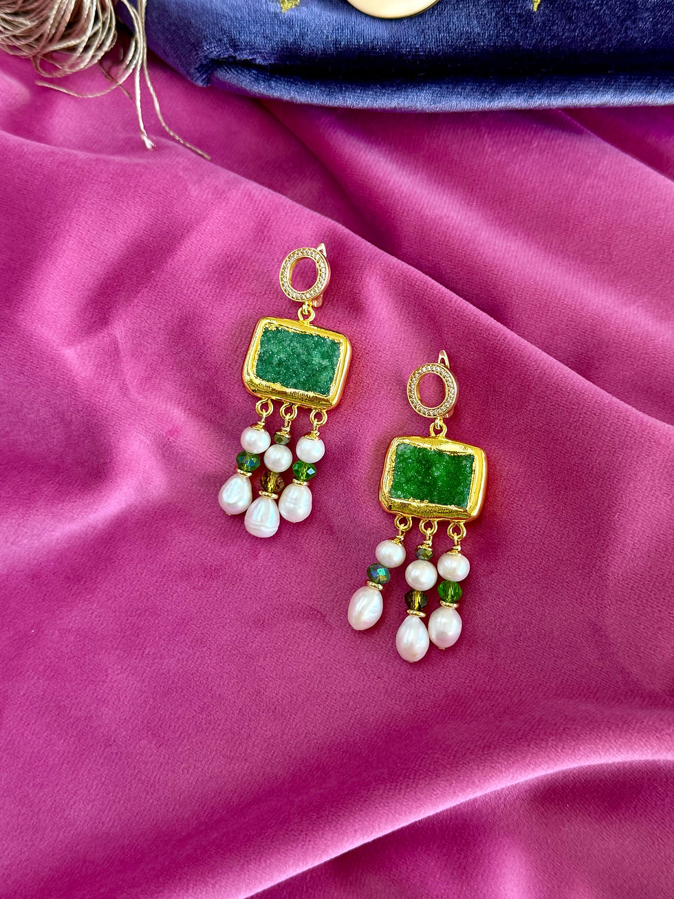 Thumbnail: Earrings “Pearl  & Agate”