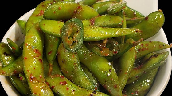 Spicy Garlic Edamame