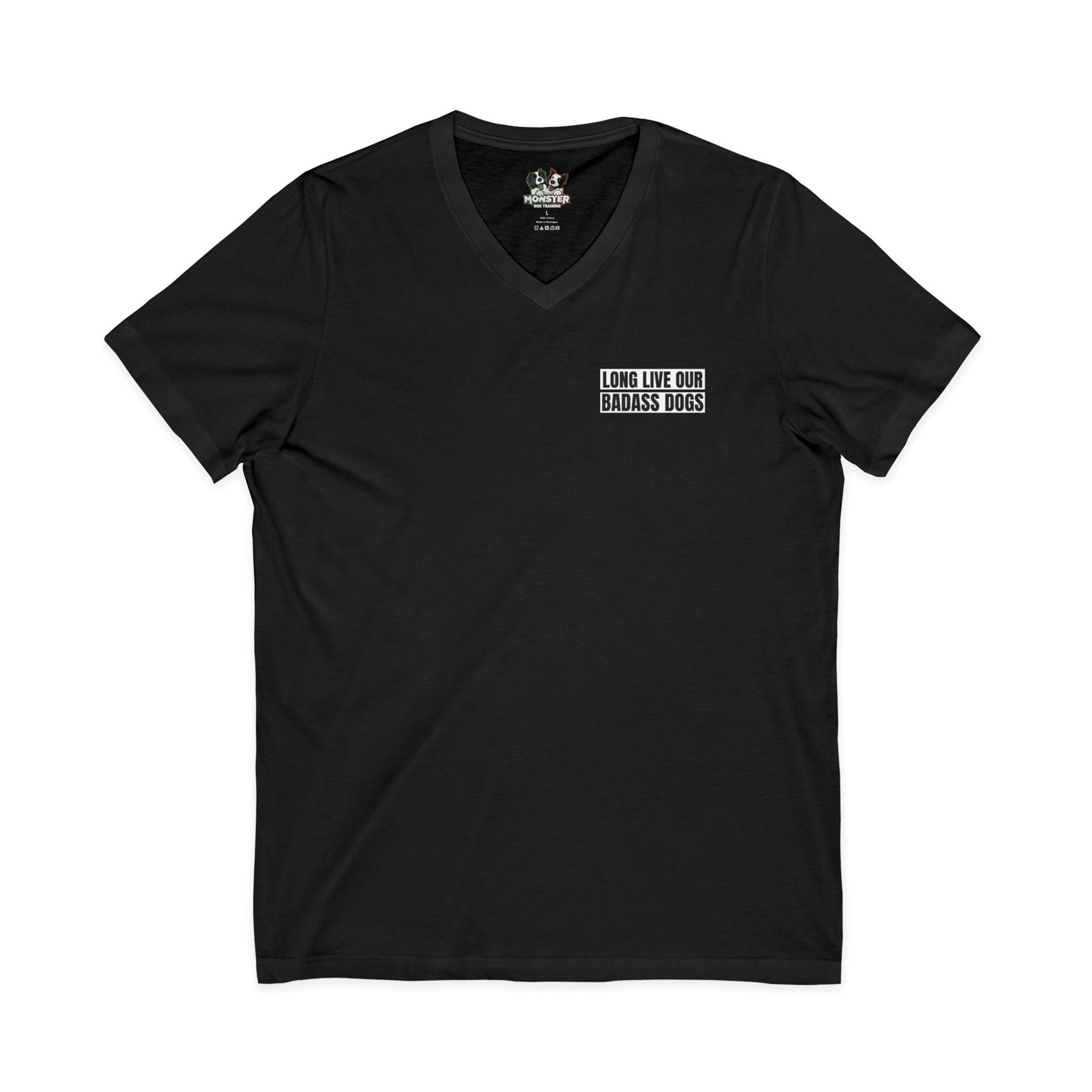 Long Live Our Badass Dogs Club Shirt V-Neck Tee Green Border Collie