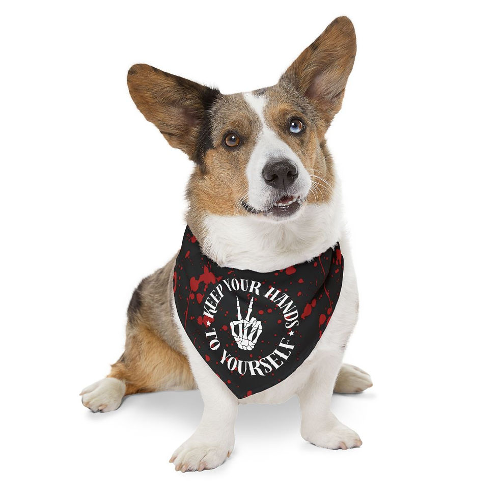 Thumbnail: Bloody Keep Your Hands To Yourself || Pet Bandana Collar