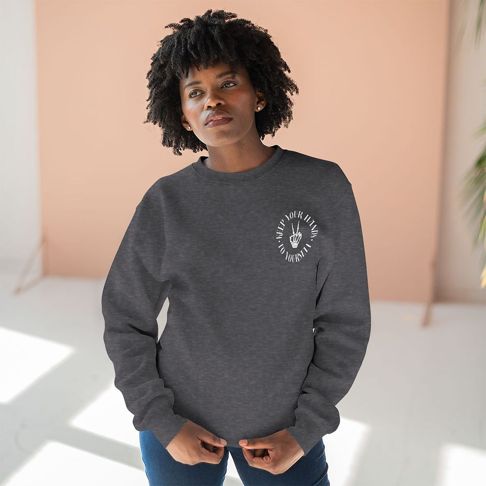 Thumbnail: Keep Your Hands To Yourself || Feral Dog Owners Club Crewneck Sweatshirt