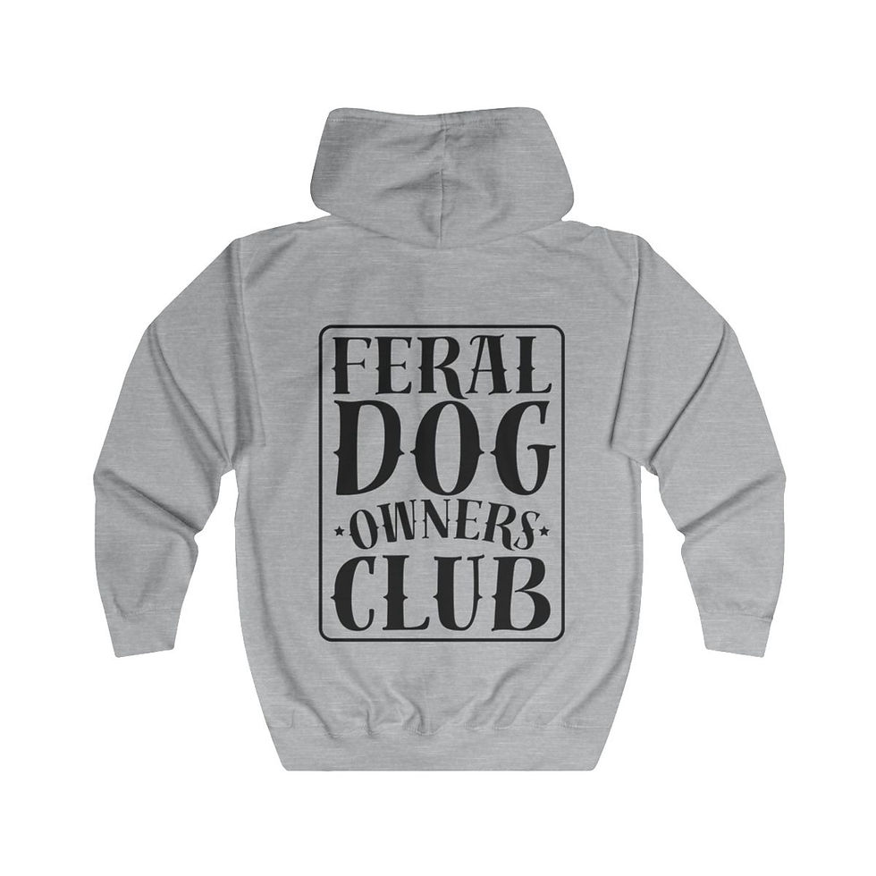 Thumbnail: Keep Your Hands To Yourself || Feral Dog Owners Club Zip Up Unisex Hoodie