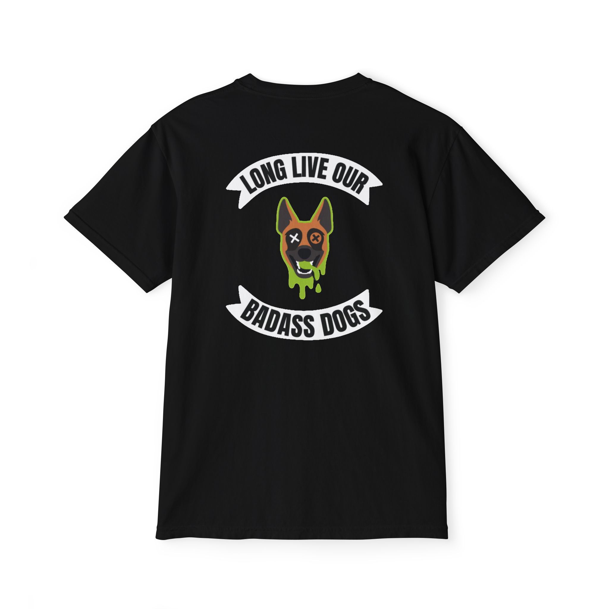 Long Live Our Badass Dogs Club Pocket Tee Electric Mal
