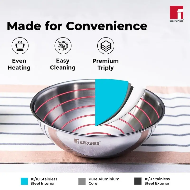 Thumbnail: Argent 16cm (1L) TriPly Stainless Steel Tasra