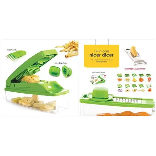 Thumbnail: APEX 14 in one nicer dicer Vegetable & Fruit Grater & Slicer