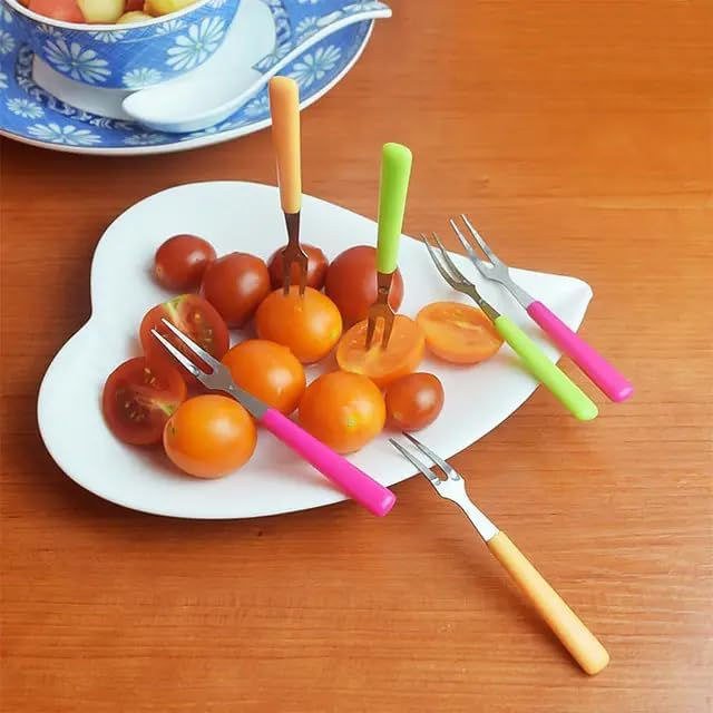 Thumbnail: Forks for Vegetable Salad & Fruits | Stainless Steel-6PC