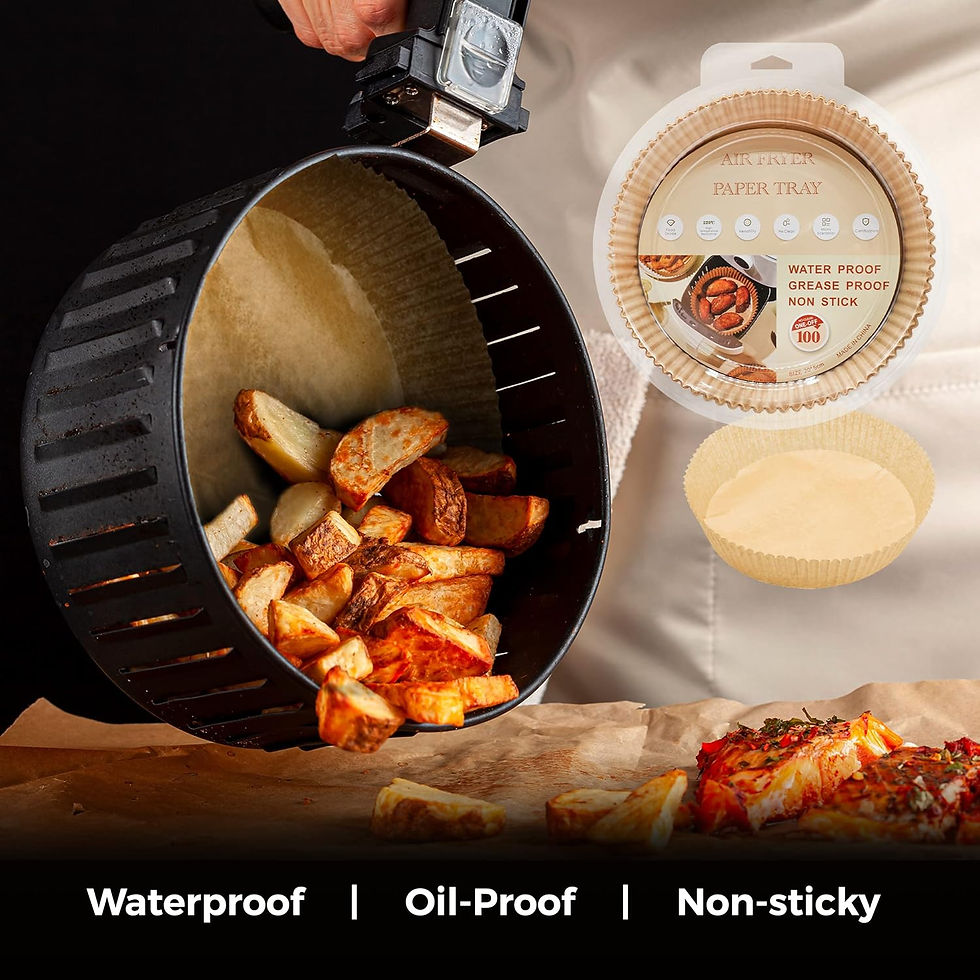 Thumbnail: Air Fryer Paper Tray – 50 Pack – 6 inches Disposable Air Fryer Paper