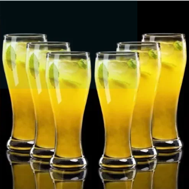 Thumbnail: Delisoga 460ml Classic glass beer mug german large creative wheat beer glass-6pc