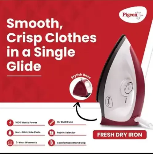Thumbnail: Pigeon by Stovekraft Fresh Automatic Electric (15945) 1000 W Dry Iron