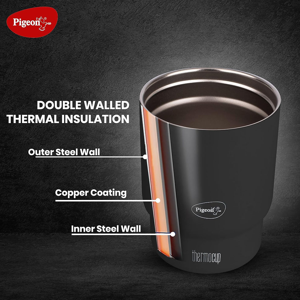 Thumbnail: Pigeon Thermocup 350 ml: Stainless Steel Vacuum Insulated Coffee Cup