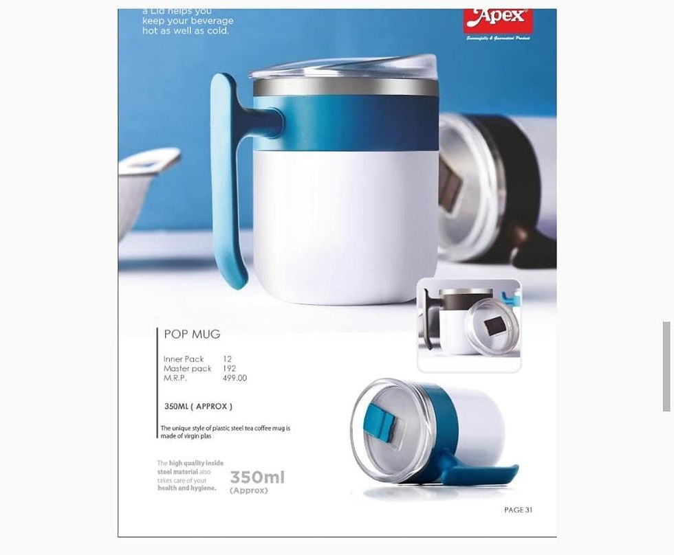 Thumbnail: APEX Round Pop Coffee Mug Stainless Steel Interior with Lid