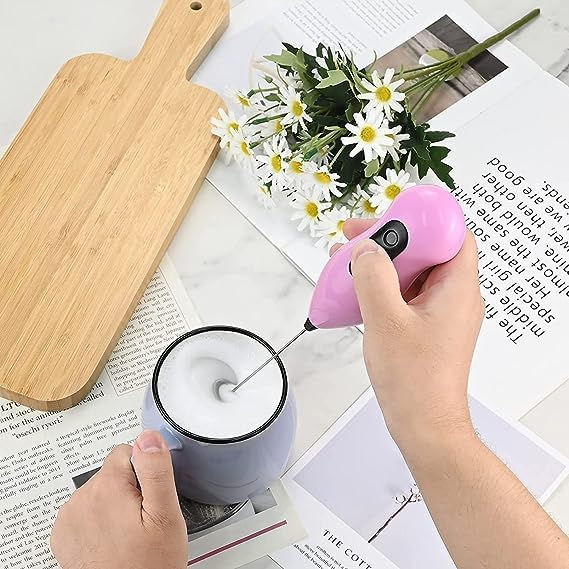 Thumbnail: Electric Handheld Milk Wand Mixer Frother for Latte, Coffee, Eggs, Hand Blender,