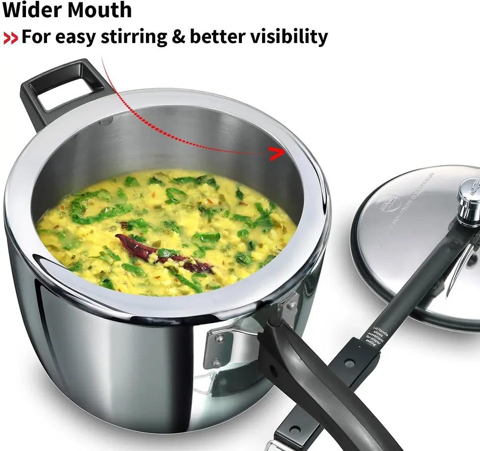 Thumbnail: Hawkins TriplyStainless Steel (HSST45) 4.5 L Induction Bottom Pressure Cooker