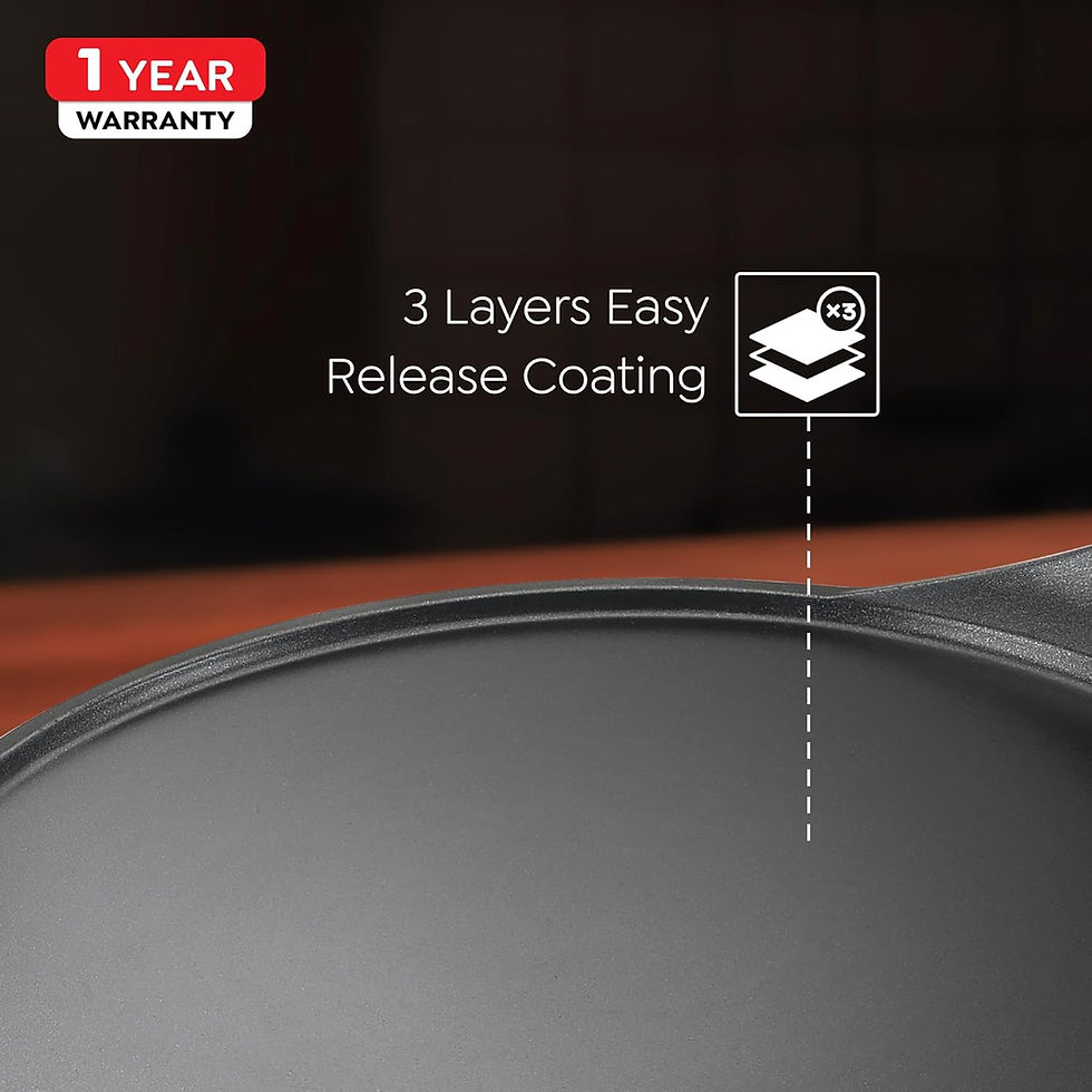Thumbnail: 30530-Prestige Omega Die-Cast Plus Aluminium Non-Stick Tawa 31 Cm, Black