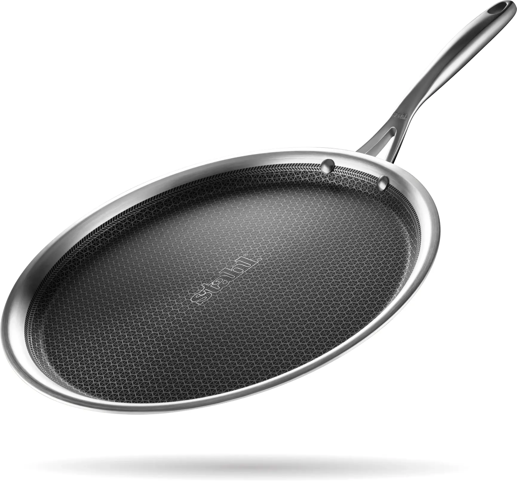 Stahl Artisan Hybrid Triply 28 cm Dosa Tawa | Dosa Tawa with Induction Base