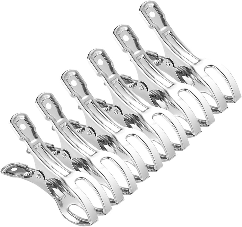 Clothespins, Stainless Steel, Strong, Large Size, Windproof-6PC Set