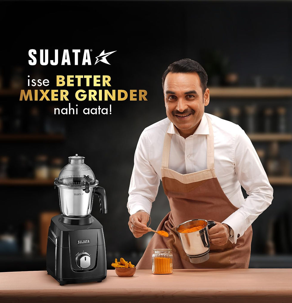Thumbnail: Sujata MG02 Mixer Grinder|1000 Watts Double Ball Bearing Motor|24000 RPM