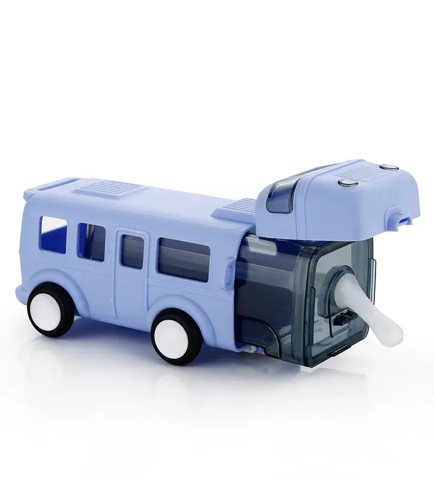 Thumbnail: Portable Bus Shaped Water Bottle Cute Drinking Jug with Wheels Leakproof