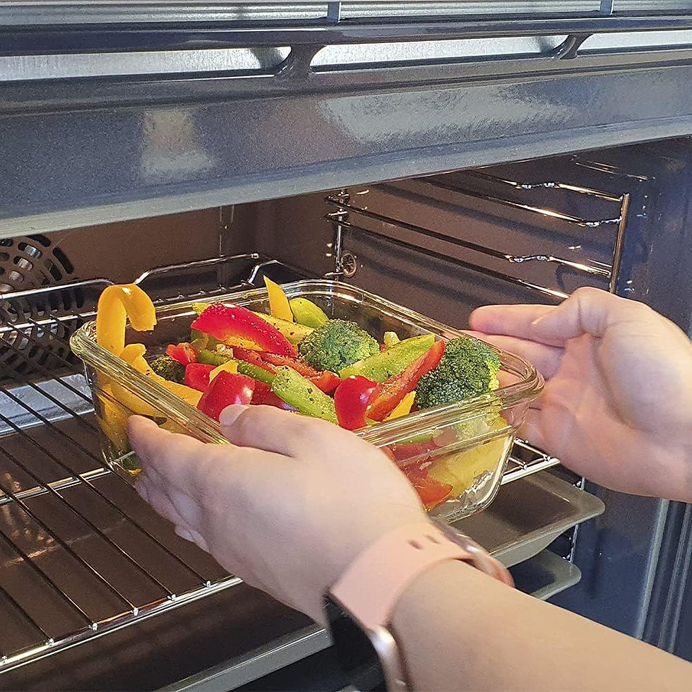 Thumbnail: Air Tight Glass Ring Taper Square Food Container with Lid-1615ML