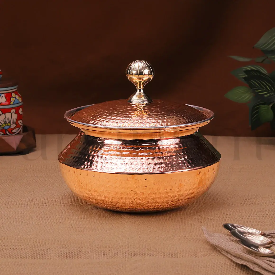 Copper Degchi/Patili with Lid