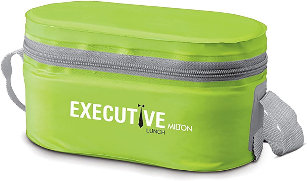 MILTON Executive Lunch Box, 2 Round Inner Steel Round Containers 280ml